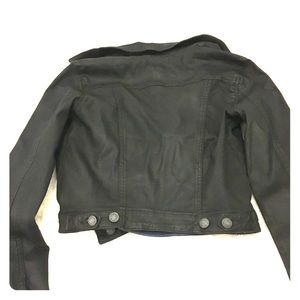 Black coated denim jacket